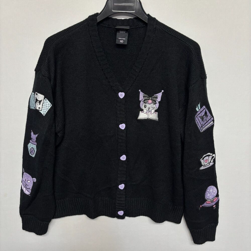 Hot Topic Kuromi Women Fortune Teller Cardigan Sweater Size Medium D131 -30